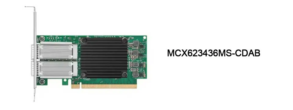 Nvidia MCX623436an-Cdab Connectx-6 Dx En carte d'adaptateur, 100 Gb, Ocp3.0, avec gestion d'hôte, double port Qsfp56, Pcie 4.0 X16, sans cryptographie, vis à pouce (Pull Tab) 0
