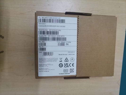 100 g HDR Infiniband Mellanox 100 g Nic Interface réseau QSFP56 MCX653106A-ECAT