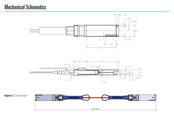 câble MC220731V-010 IB FDR de 10m QSFP+ Mellanox AOC vers le haut de VPI à 56Gb/S
