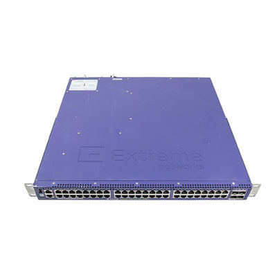 Le commutateur X460 PoE+ extrême de RJ45 48x consolent 10GE4 les ports de l'attache gauches 48