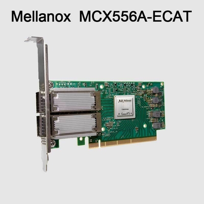 ConnectX-5 VPI Adaptateur Carte réseau Mellanox EDR IB 100GbE à double port QSFP28 PCIe3.0 MCX556A-ECAT