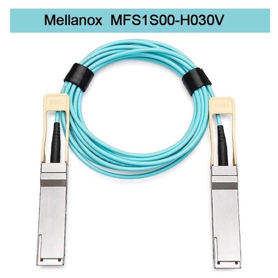 MFS1S00-H030V ((980-9I440-00H030) câble réseau Aoc IB HDR jusqu'à 200 Gb/s QSFP56 30m 200 Gbbase-AOC QSFP56 à QSFP56