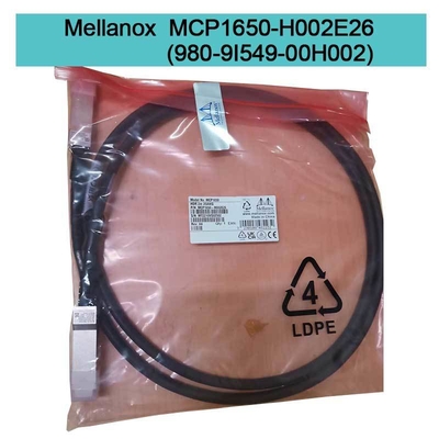 MCP1650-H002E26(980-9I549-00H002) Cable Mellanox Dac en cuivre passif Ib HDR Jusqu'à 200 Go/S Qsfp56 2M