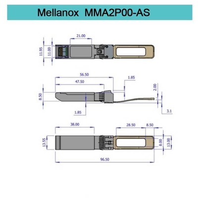 SR que l'on peut brancher jusqu'à 100m du module MMA2P00-AS 25GbE LC-LC d'émetteur-récepteur de Mellanox SFP