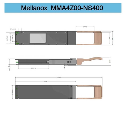 MMA4Z00-NS400 MELLANOX QSFP 400Gb/S Multimode à port unique SR4 50m