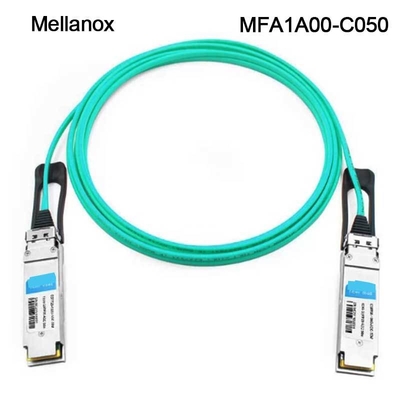 Câble optique actif AOC Mellanox QSFP LSZH MFA1A00-C050 100GbE 50m neuf et original