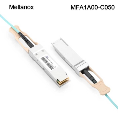 Câble optique actif AOC Mellanox QSFP LSZH MFA1A00-C050 100GbE 50m neuf et original