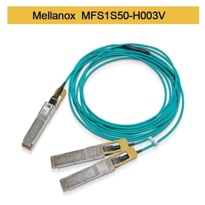 MFS1S50-H003V Câble AOC 200GbE vers 2x100GbE QSFP56 vers 2xQSFP56 MMF Mellanox Câble AOC