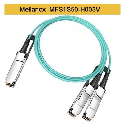 MFS1S50-H003V Câble AOC 200GbE vers 2x100GbE QSFP56 vers 2xQSFP56 MMF Mellanox Câble AOC