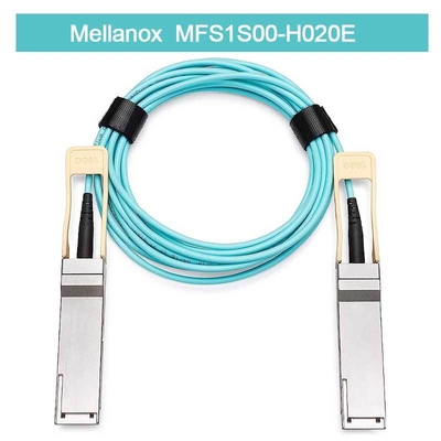 Le câble Mellanox AOC à faible latence MFS1S00-H020E Splitter Cable Ethernet 200GbE à 2x100GbE 20m