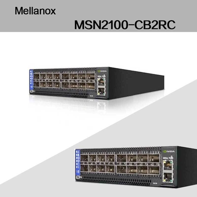 Vitesse maximale EDR Nvidia Mellanox Spectrum Basé sur un commutateur Ethernet ouvert 100gbe 1u avec Cumulus Linux MSN2100-CB2RC 16 ports QSFP28