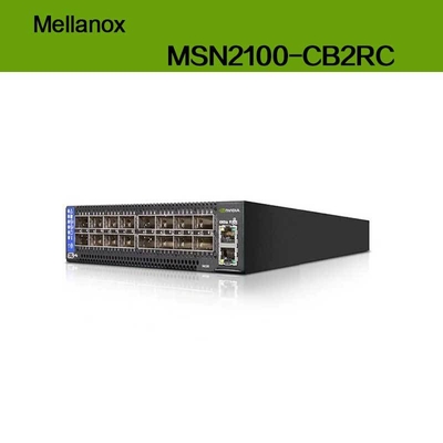 Vitesse maximale EDR Nvidia Mellanox Spectrum Basé sur un commutateur Ethernet ouvert 100gbe 1u avec Cumulus Linux MSN2100-CB2RC 16 ports QSFP28