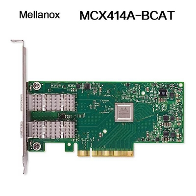 Nvidia 900-9X426-0054-Sq0 MCX414A-Bcat Connectx-4 En carte d'interface réseau, 40/56gbe à double port Qsfp28, Pcie3.0 X8, haut support