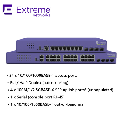 Le plein réseau extrême semi-duplex AVB de 802.3at Poe X435 commutent 24T-4S 48 les ports 216Gbps