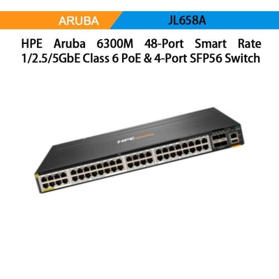 Hpe Aruba Networking Cx 6300m 48-Port Hpe Smart Rate 1/2.5/5gbe Poe and 4-Port SFP56 Switch (JL659A)