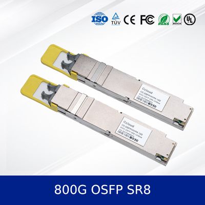 Module émetteur-récepteur optique OSFP SR8 800G à haut débit, faible consommation, conforme MSA