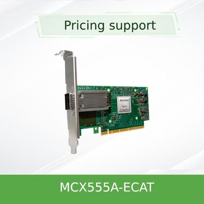Carte d'adaptateur connectx-5 EDR haute vitesse pour réseautage de 100 Go/s MCX555A-Ecat