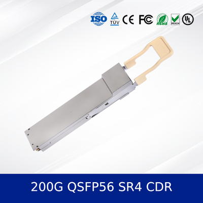 Module émetteur-récepteur optique QSFP56 SR4 CDR 200G 100m sur fibre Om4 / 70m sur fibre Om3 Interconnexion informatique haute performance pour centres de données