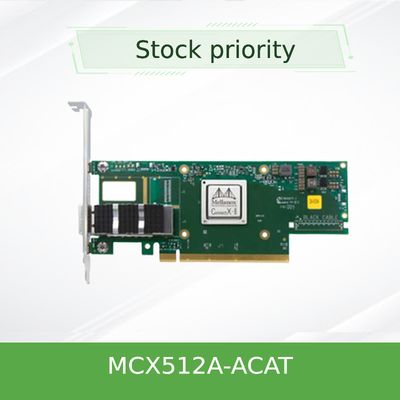 Carte à double accès PCIe d'adaptateur d'en de MCX512A-ACAT Mellanox Connectx 5 10 25gbe Sfp28 3,0 X8