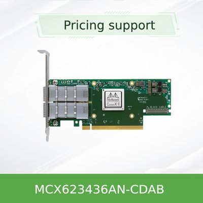 Nvidia MCX623436an-Cdab Connectx-6 Dx En carte d'adaptateur, 100 Gb, Ocp3.0, avec gestion d'hôte, double port Qsfp56, Pcie 4.0 X16, sans cryptographie, vis à pouce (Pull Tab)