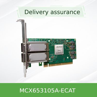 ConnectX 6 Adaptateur à double port Carte Mellanox prenant en charge 100 Gb/s MCX653105A-ECAT
