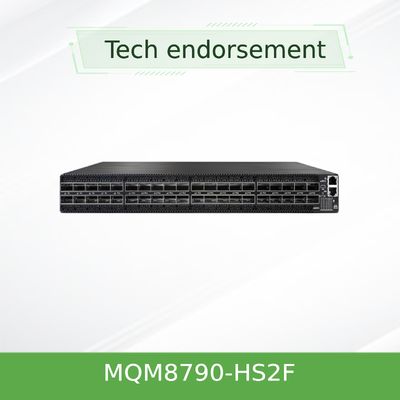 MQM8790-HS2F ((920-9B110-00FH-0D0) HDR réseau Mellanox à bande infrarouge Commutateur 40 QSFP56 Ports 2 alimentation en courant alternatif