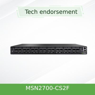 Ports QSFP28 du commutateur de réseau d'ODM SN2700 Mellanox MSN2700-CS2F 100GbE 1U 32