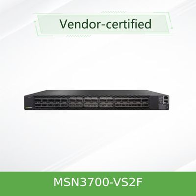 Bâti de support du commutateur de réseau de MSN3700-VS2F 200GbE Mellanox SN3000 1U