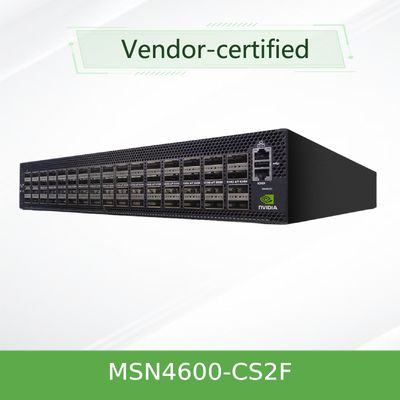 Spectrum-3 a basé 	Commutateur MSN4600 - CS2F de réseau ouvert du commutateur de réseau de Mellanox Sn4600c avec l'onyx