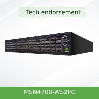 Commutateur de réseau ouvert de Mellanox de l'Ethernet Spectrum-3 400GbE 1U MSN4700-WS2FC