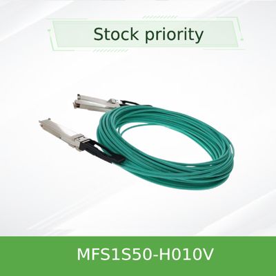 MFS1S50-H010V 200GbE au câble optique actif InfiniBand de la fibre 2x100GbE câble le câble de Mellanox AOC