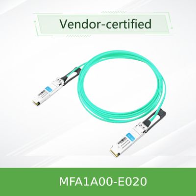 Nvidia Mfa1a00-Xxxx 100GB/S Qsfp28 Mmf câble optique actif Mfa1a00-E020 câble à fibre active Ib EDR 100GB/S