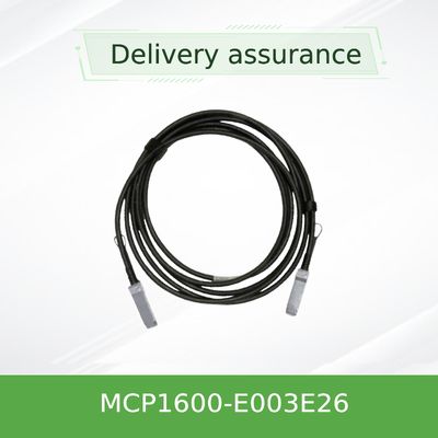 Câble cuivre direct de l'attache MCP1600-E003E26 InfiniBand EDR jusqu'à 100Gb/S QSFP28 3m 26AWG noir