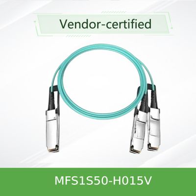 Câble AOC 100g MFS1S50-H015V VPI HDR et ETH 15m de diviseur d'OEM Mellanox
