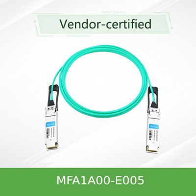 MFA1A00-E005 câble à fibres optiques actif InfiniBand EDR jusqu'au câble de 100Gb/S QSFP LSZH 5m Mellanox AOC