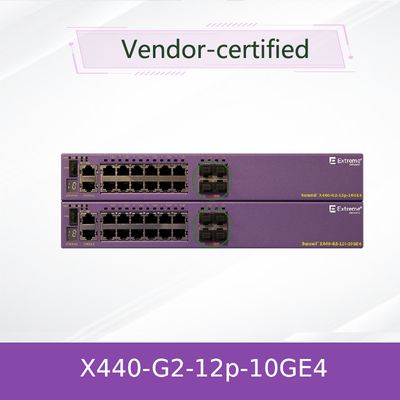 104GBPS 16531 X440 commutateur extrême G2 12p 10GE4 4 du réseau AVB par l'intermédiaire de permis