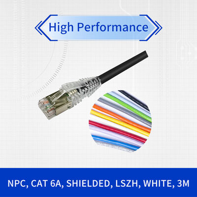 NPC6ASZDB Shielded Cat6E Patch Cable - High-Speed 10Gbps Ethernet Cord with RJ45 Connectors