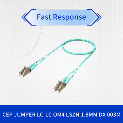 Câble de raccordement fibre optique duplex LC CommScope OM4 - Multimode 50/125μm, LSZH, Aqua, 1,8 mm
