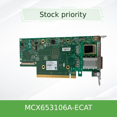 NVIDIA MCX653106A-ECAT ConnectX-6 100Gb/s Carte d'interface réseau intelligente à double port InfiniBand et Ethernet