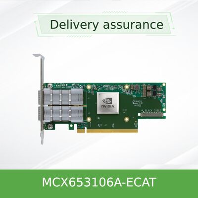 Carte réseau NVIDIA Mellanox ConnectX-6 MCX653106A-ECAT 100 Gb/s double port InfiniBand avec capacité Ethernet