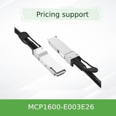 Câble cuivre passif Mellanox MCP1600-E003E26 100 Gb/s QSFP28 à connexion directe – 3 m, EDR InfiniBand, faible latence, consommation d'énergie quasi nulle pour l'interconnexion de centres de données