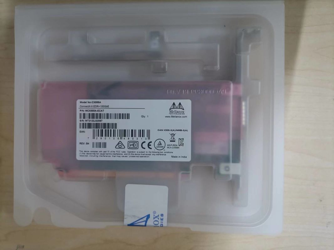 Carte réseau VPI Mellanox 100gbe Nic Adapter Card MCX555A-ECAT ConnectX-5 EDR 100GbE de Mellanox