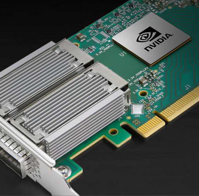NIC MCX556A-EDAT ConnectX-5 QSFP28 de Mellanox 100gbe de carte d'adaptateur réseau d'EDR/100GbE VPI