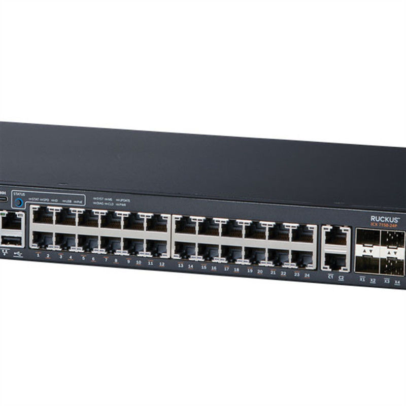 commutateur de réseau de chahut de 24P 4X1G ICX7150 10/100/1000Mbps RJ-45 PoE 370W