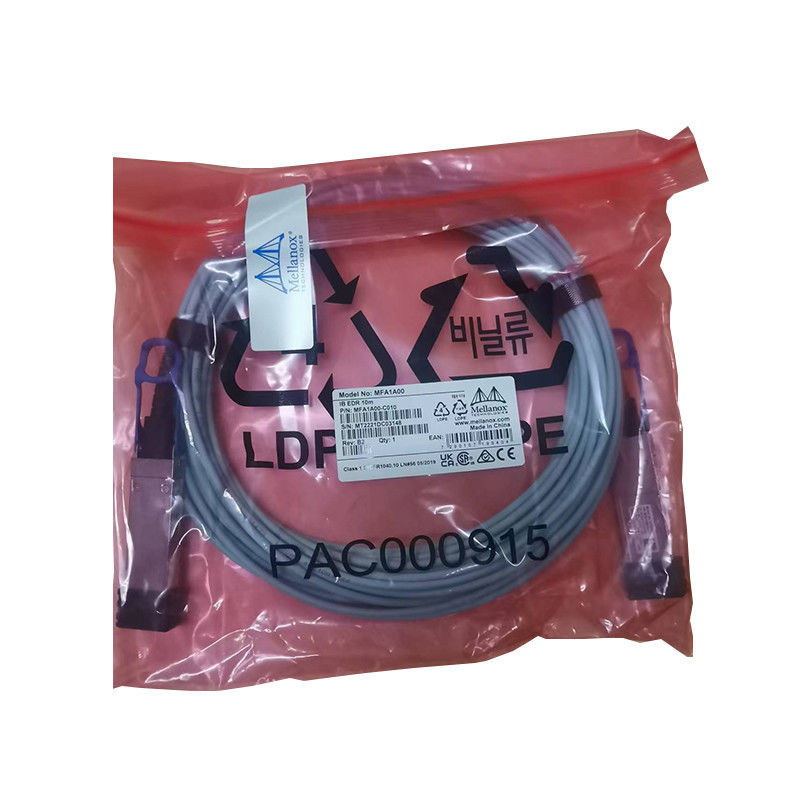 VCSEL a basé le câble MFA1A00-E015 IB EDR de QSFP Mellanox AOC jusqu'à 100Gb/S