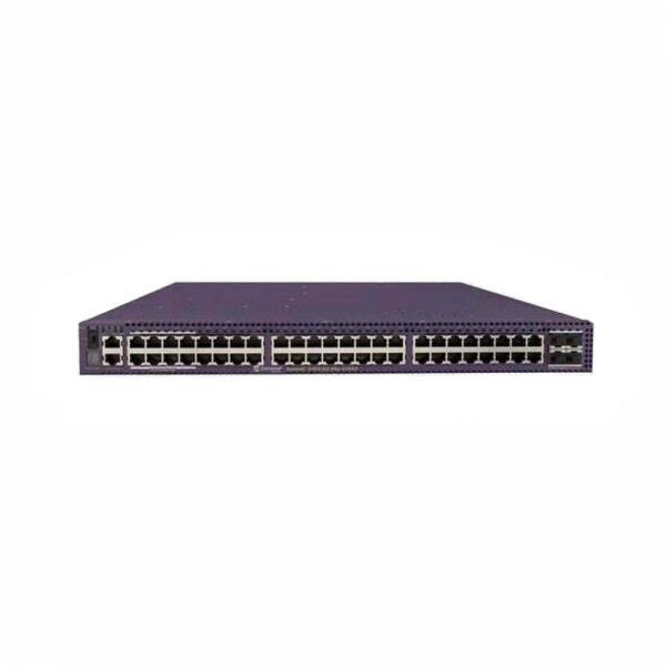 Le commutateur X460 PoE+ extrême de RJ45 48x consolent 10GE4 les ports de l'attache gauches 48