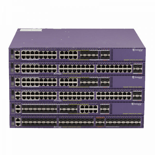 Le commutateur X460 PoE+ extrême de RJ45 48x consolent 10GE4 les ports de l'attache gauches 48