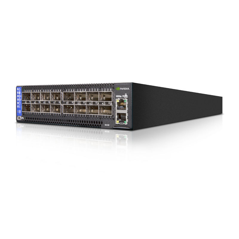 2 le commutateur court MSN2100-CB2F 100GbE 1U 16 QSFP28 de Mellanox SN2000 de profondeur de noyau met en communication 2 blocs alim. X86 à C.A.