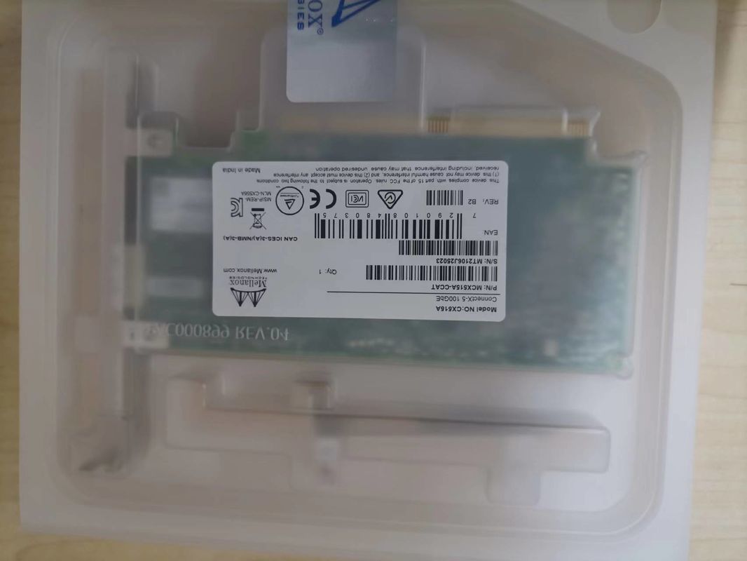 en 10 de l'adaptateur MCX515A-CCAT de carte réseau de 100GbE InfiniBand Mellanox 25 40 50 vitesses d'Oe