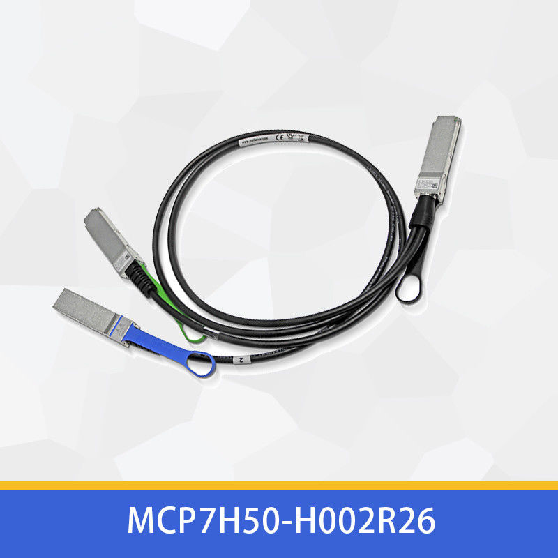 câble MCP7H50-H002R26 MCP7H50-V0xxR QSFP56 de 2m HDR100 Mellanox DAC Cable Direct Attach Fiber